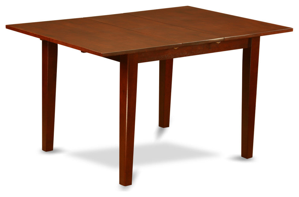 5Pc 48/60" Kitchen Table, 12 In Self Storing Butterfly Leaf, Four Wood Chairs