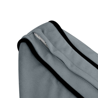 STYLE V2 Full Velvet ContrastPipe Indoor Daybed Bolster Pillow |COVER ONLY|AD347