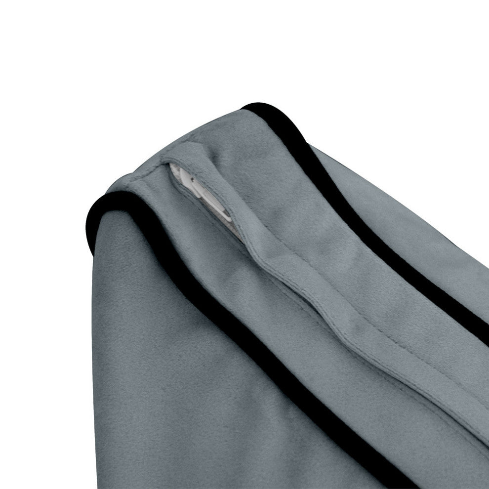 STYLE V2 Full Velvet ContrastPipe Indoor Daybed Bolster Pillow |COVER ONLY|AD347