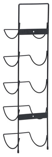 Vidaxl Wall Mounted Wine Rack For 5 Bottles Black Iron