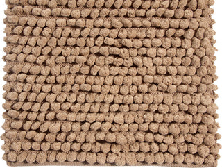 Microfiber Hand Loom Bath Mats, 2-Piece Set, Beige