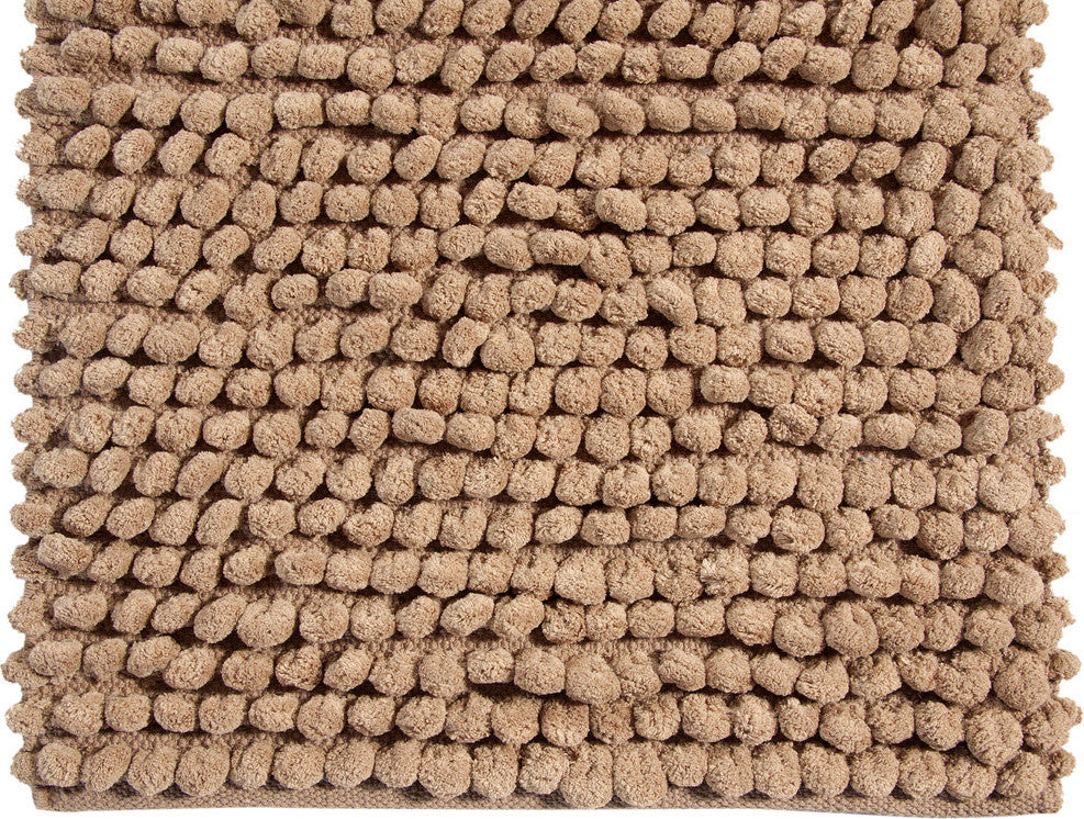 Microfiber Hand Loom Bath Mats, 2-Piece Set, Beige