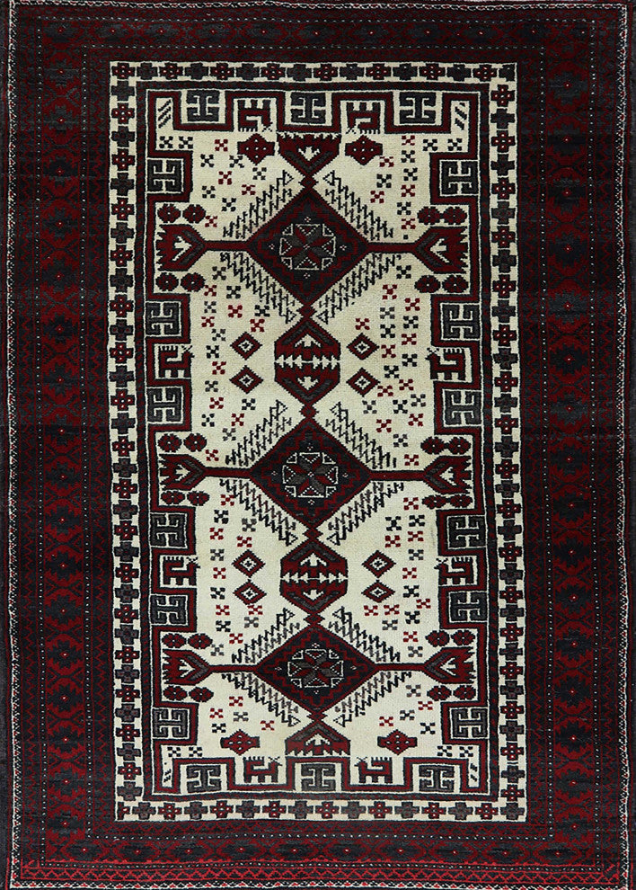 Ahgly Company Indoor Rectangle Mid-Century Modern Area Rugs, 3' x 5'