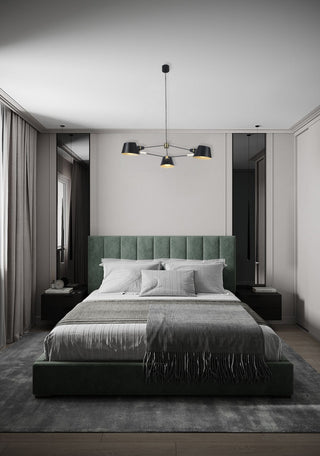 Minimalist Black and Gold Chandelier