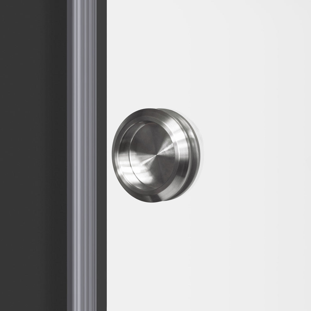 Bypass Sliding Modern Shower Doors, Brushed Nickel, 60"w"x76"h