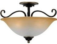 Quoizel DH1718PN Three Light Semi-Flush Mount Duchess Palladian Bronze