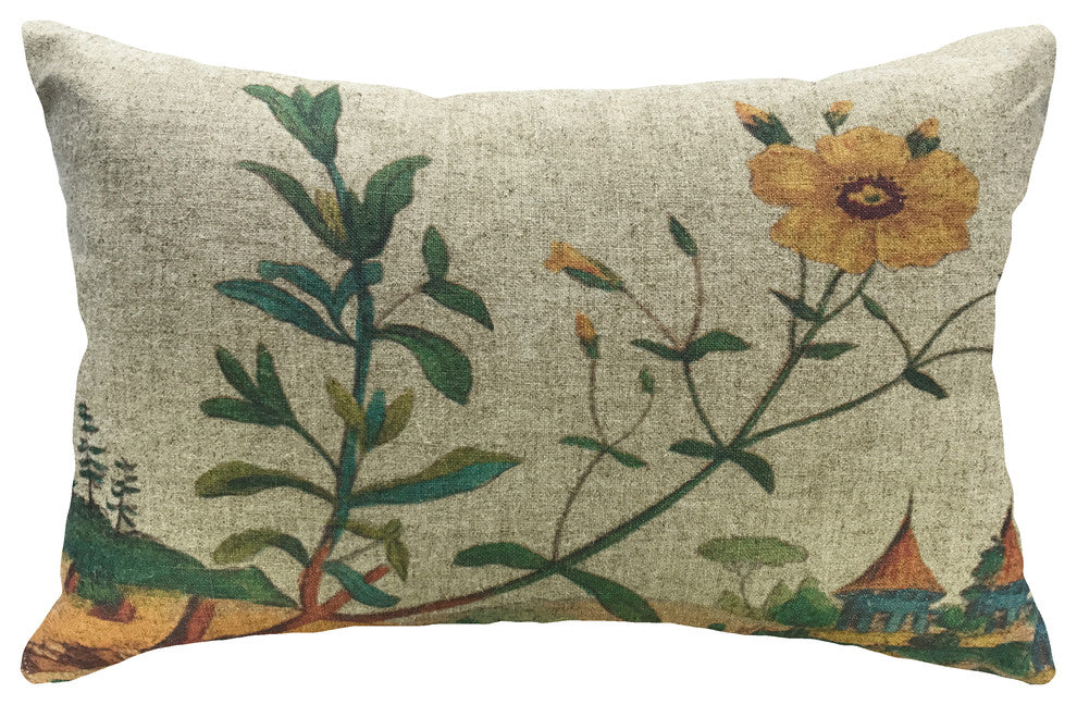 Floral Linen Pillow