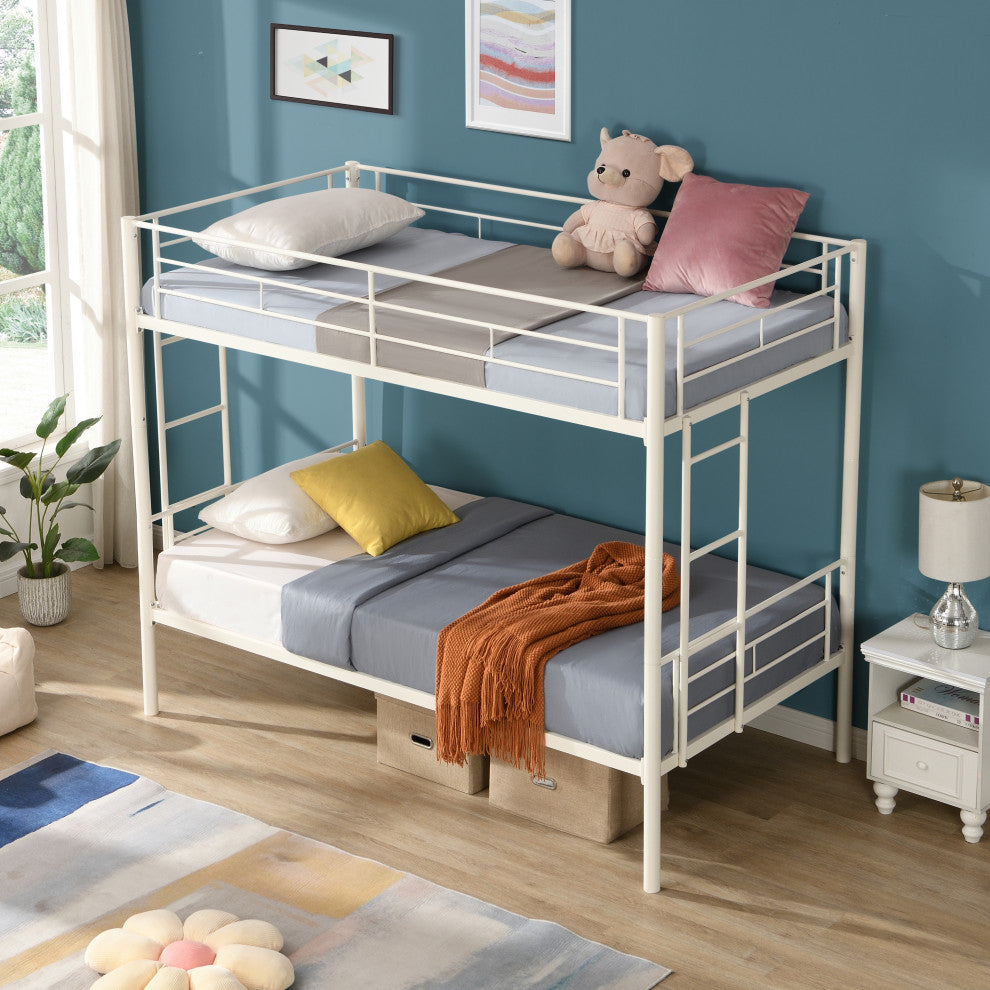 Gewnee Twin Over Twin Metal Bunk Bed
