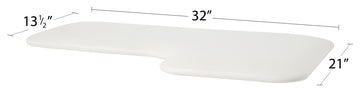 L-Shaped Replacement Cushion Shower Seat Top Only, 32", Left-Handed