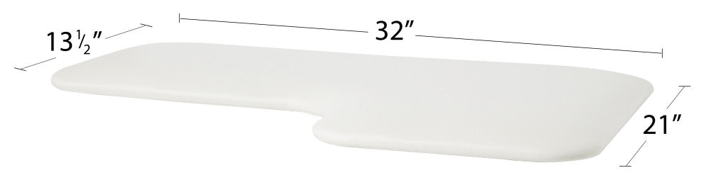 L-Shaped Replacement Cushion Shower Seat Top Only, 32", Left-Handed