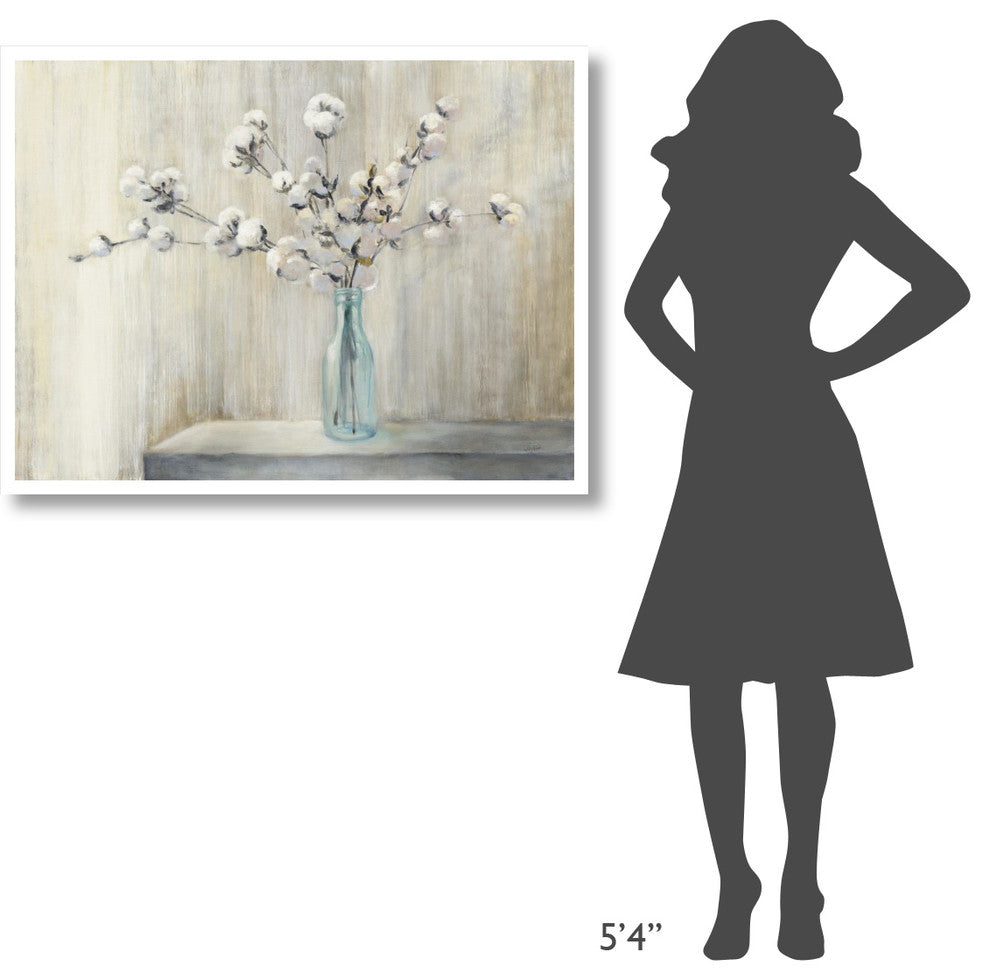 "Cotton Bouquet" Digital Paper Print by Julia Purinton, 42"x32"