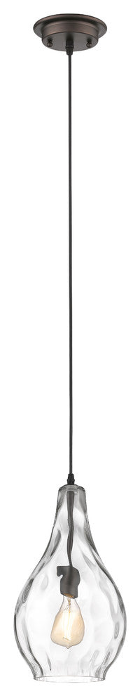 Brooklynn 1-Light Rubbed Bronze Ceiling Mini Pendant 9"
