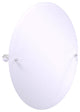 Carolina Crystal Frameless Oval Tilt Mirror with Beveled Edge, Satin Chrome