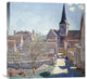 "Bennecourt" Stretched Canvas Giclee by Claude Monet, 22"x22"