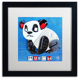 "Munch the Panda" Matted Framed Canvas Art by Design Turnpike