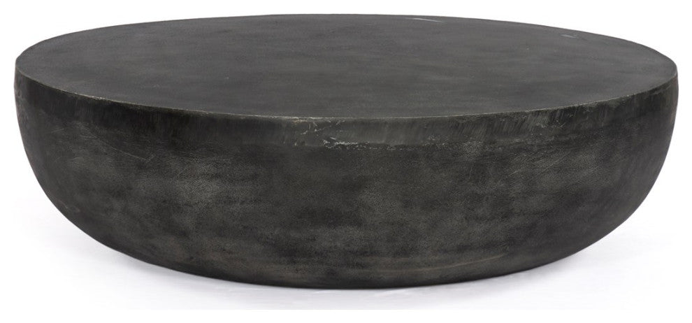 Basil Round Coffee Table-48"-Aged Grey