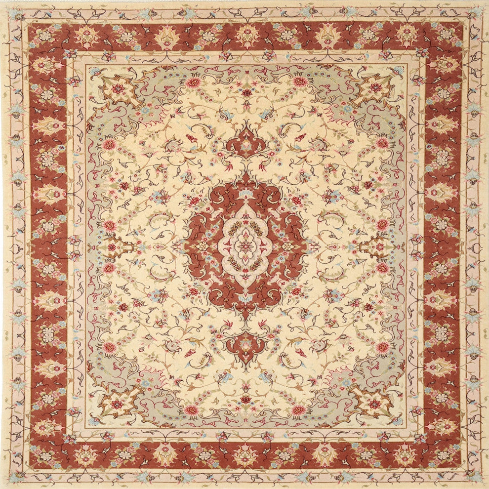 Ahgly Company Indoor Square Traditional Area Rugs, 6' Square