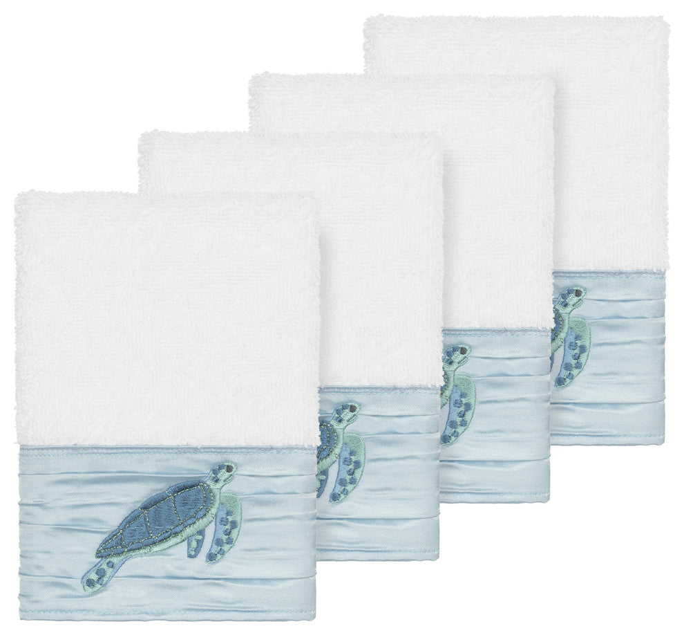 Mia 4 Piece Embellished Washcloth Set