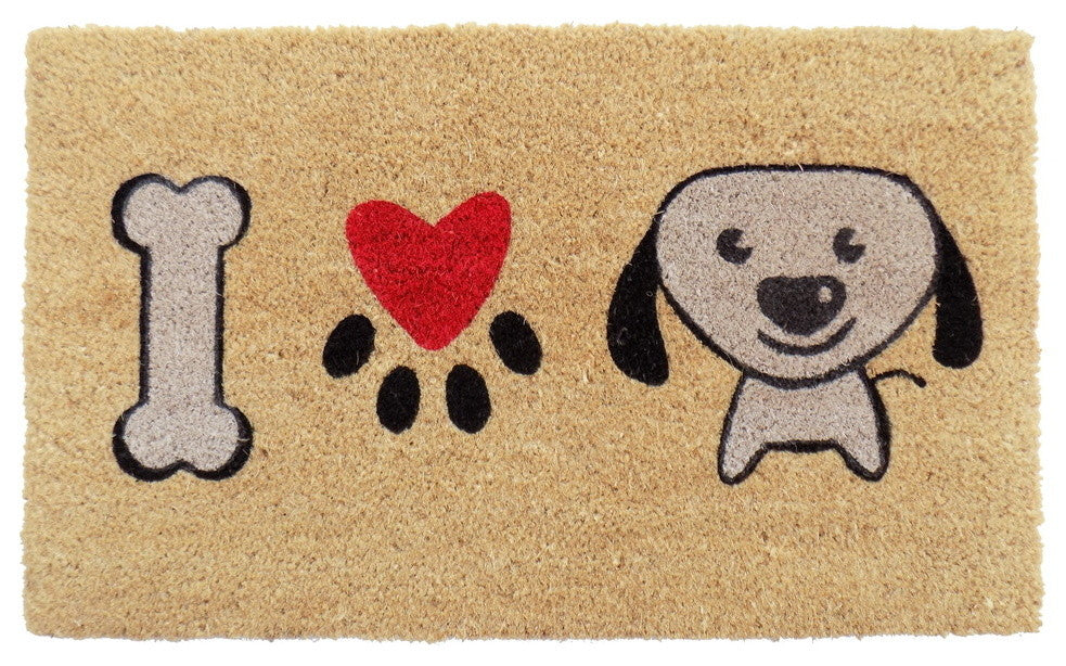 I Love Puppy Mat