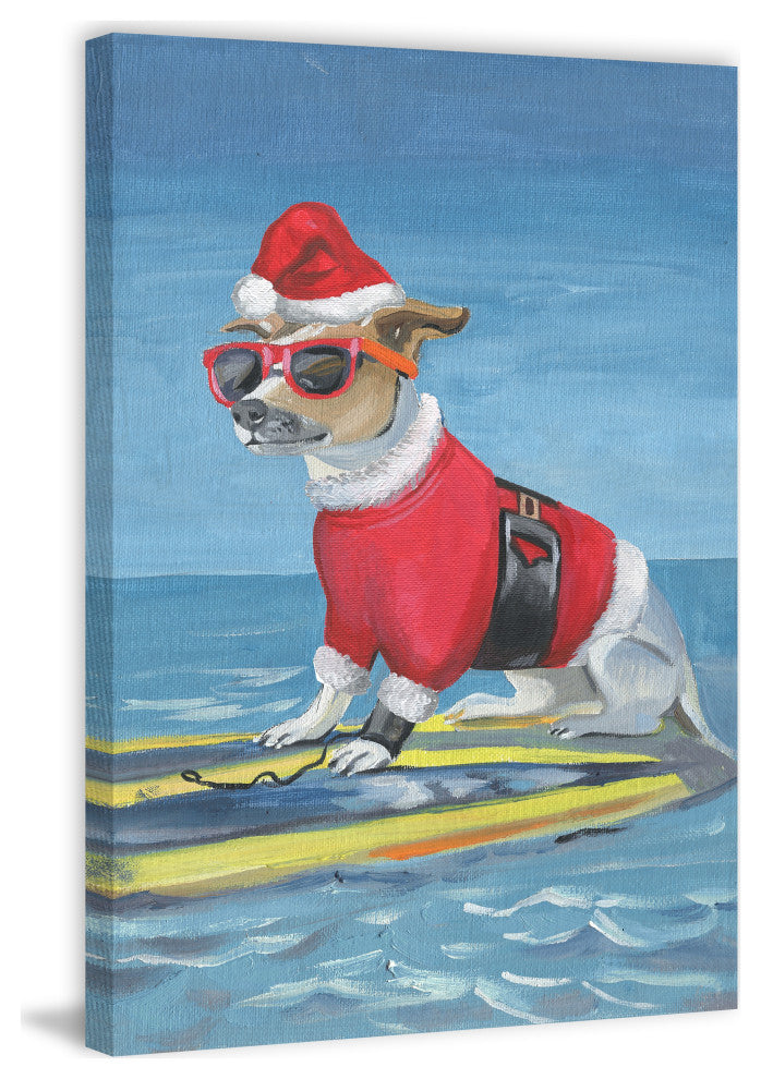 "Santa on the Water" Painting Print on Wrapped Canvas, 20x30