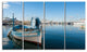 Yachts in Toulon Port France, Boat Canvas Art Print, 48"x28", 4 Panels