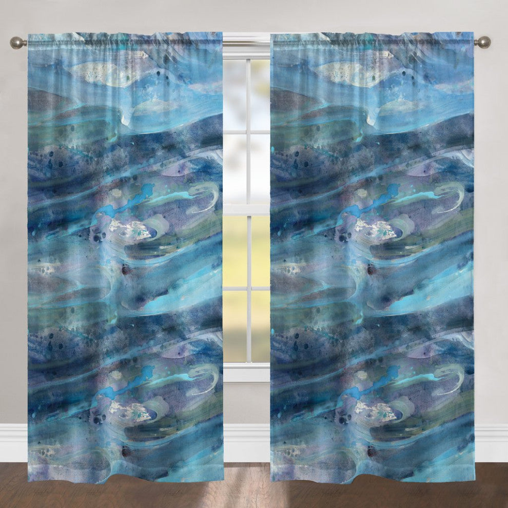 Rolling Waves 84"x50" Window Curtain