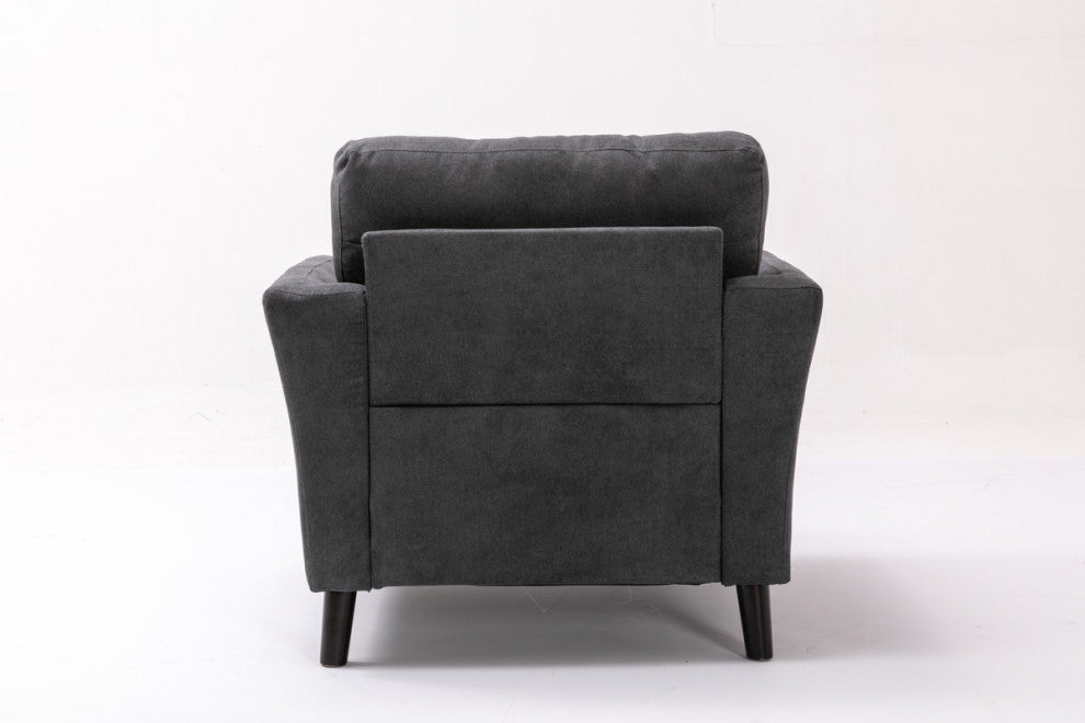 Damian Woven Fabric Chair, Gray