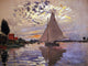 Claude Oscar Monet A Sailboat at Le Petit-Gennevilliers Gallery Wrapped Canvas