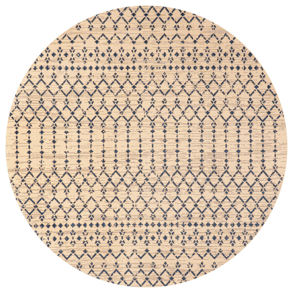 Ourika Moroccan Geometric Textured Weave Indoor/Outdoor Area Rug