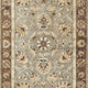 2' X 7' Grey Or Mocha Floral Vines Bordered Wool Runner Rug