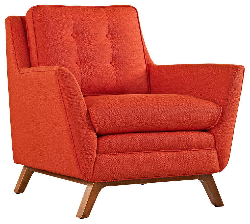 Modern Atomic Red Beguile 3 Piece Upholstered Fabric Living Room Set
