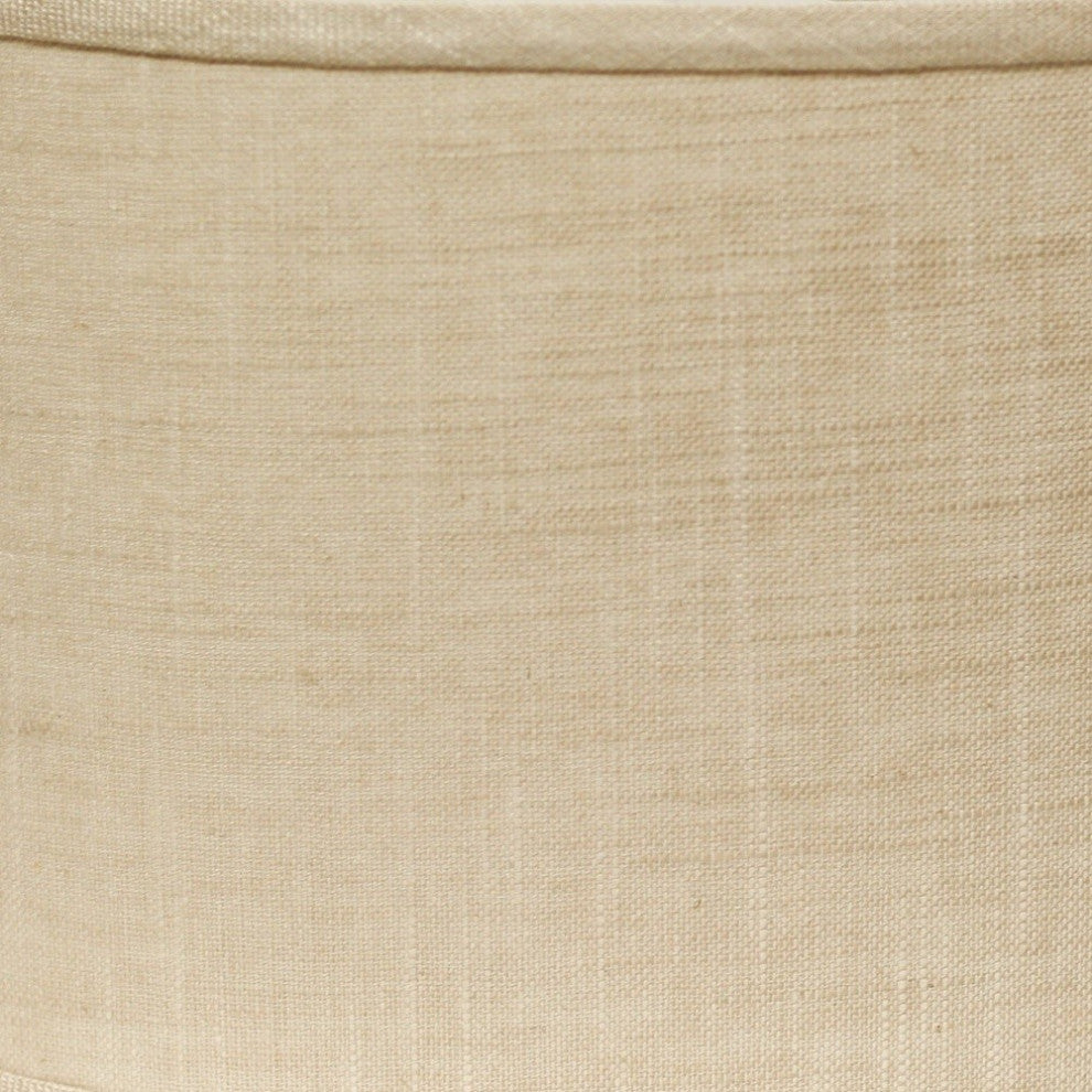 14" Light Wheat Throwback Oval Linen Lampshade
