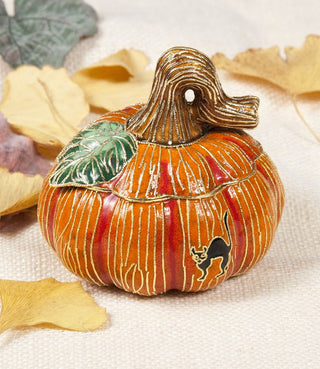 Cloisonne 2-Piece Pumpkin Box Set