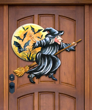 Halloween Witch Wooden Door Hanger