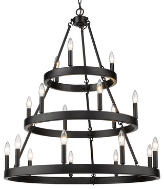 Golden Alastair 18-Light Transitional Chandelier in Matte Black