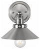 June Metal Shade Sconce, Nickel, 1-Light