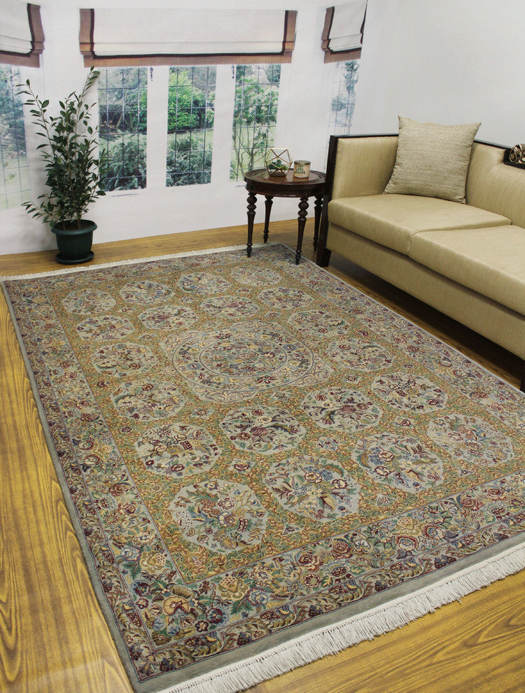 Pak-Persian Abusan Light Gray Rug, 6'2x9'3