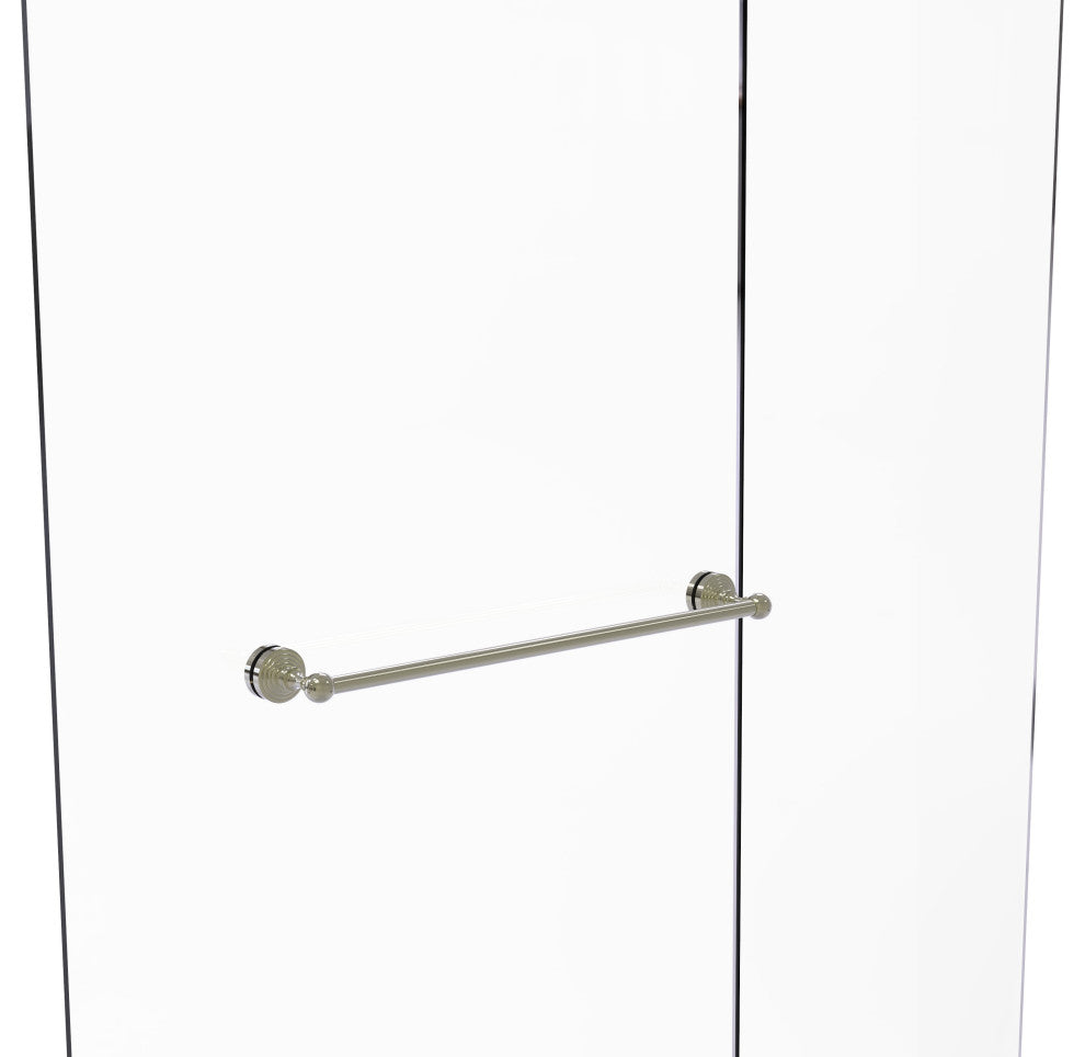 Waverly Place 24" Shower Door Towel Bar, Polished Nickel