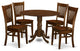5 Pctable With 2 Drop Leaves And 4 Wood Dinette Chairs
