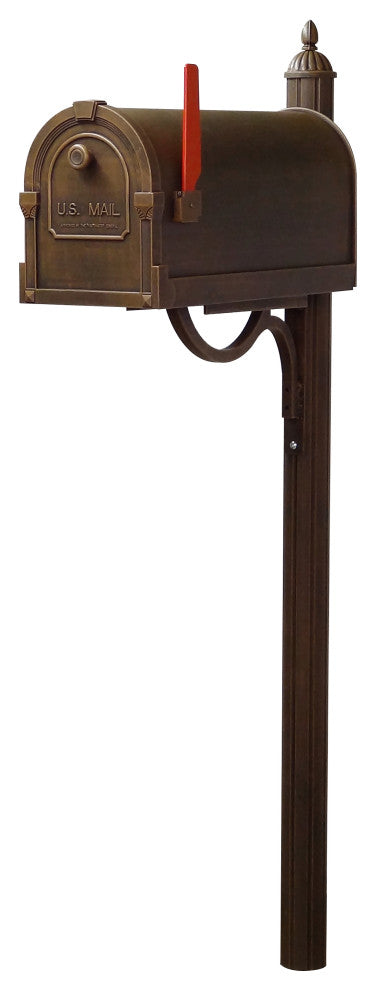 Savannah Curbside Mailbox with Richland Mailbox Post