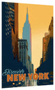 "New York Minute" Frameless Free Floating Tempered Glass Panel Graphic Wall Art