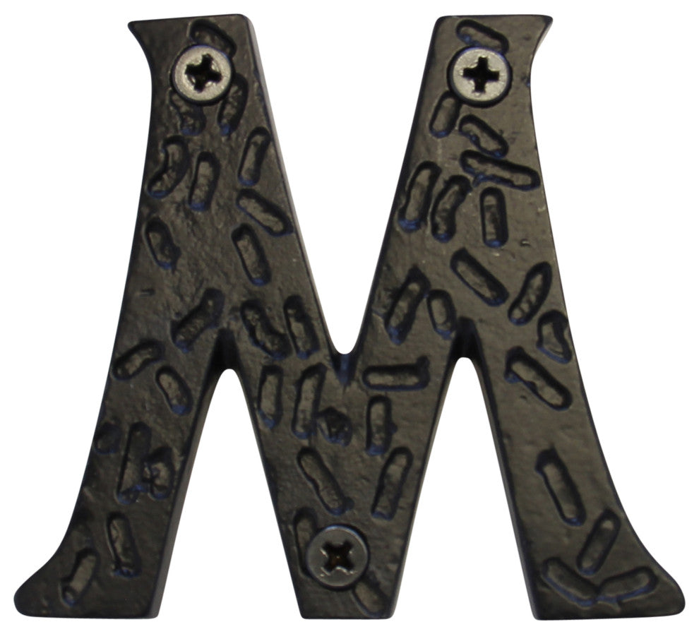 RCH Hardware Iron Rustic Country House Letter, 3", Black, M