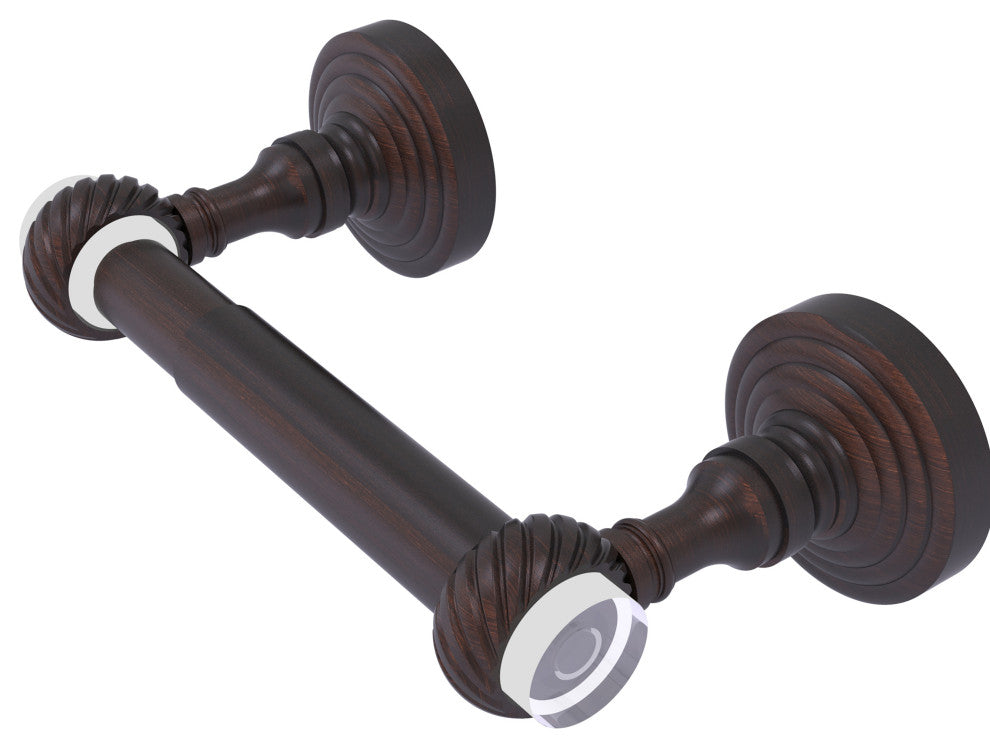 Pacific Grove 2-Post Toilet Paper Holder with Twisted Accents, Venetian Bronze