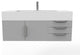CastelloUSA Nile 48" Wall Mounted Vanity Set, Gray, White Top, Brushed Nickel