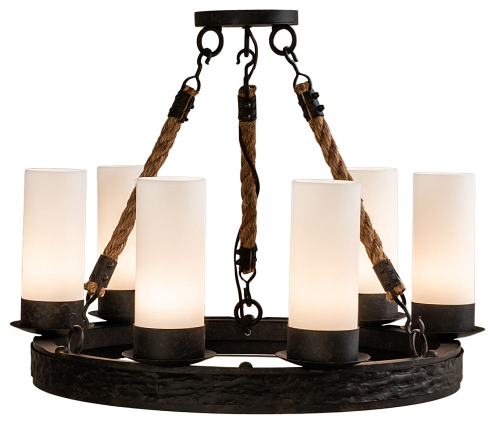 16" Wide Costello Ring 6 Light Chandelier