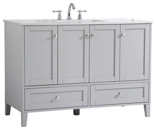 22" Traditional Grey-Light Bathroom Vanity
