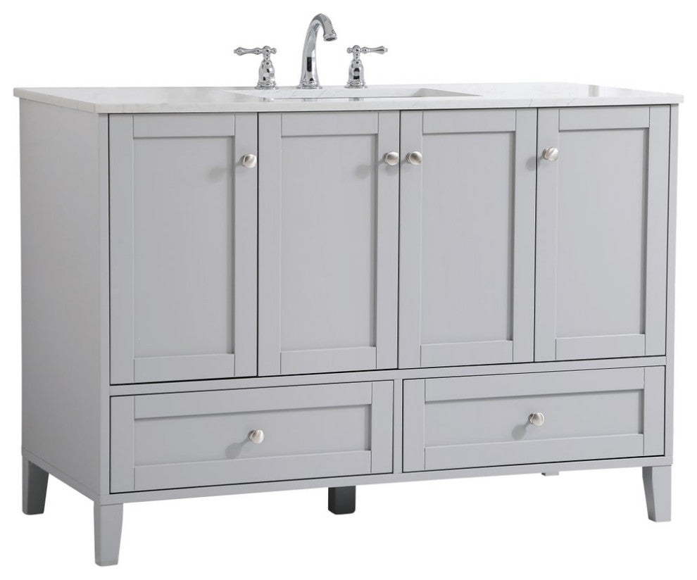 22" Traditional Grey-Light Bathroom Vanity