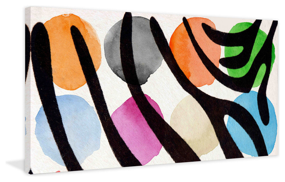 "Rainbow Zebra II" Painting Print on Canvas by Irena Orlov