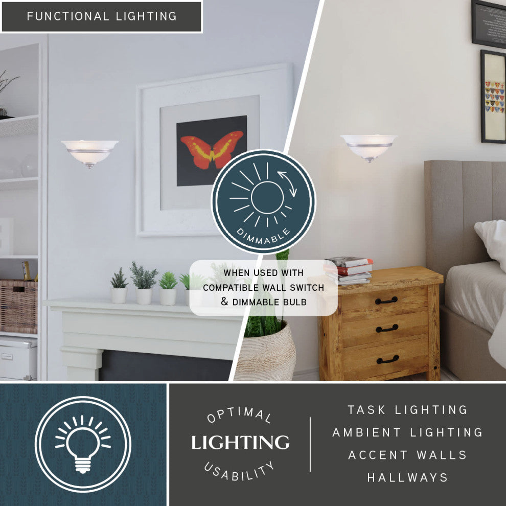 Da Vinci 12" Wall Light Brushed Nickel