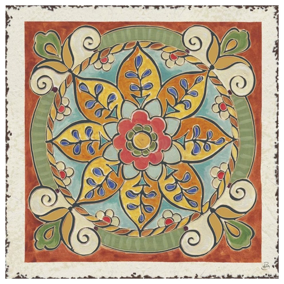 "Mediterranean Flair VIII" Digital Paper Print by Daphne Brissonnet, 38"x38"